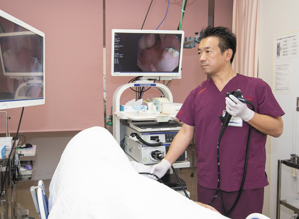 がん切除術（ESD）など内視鏡検査・治療も同院の強み。