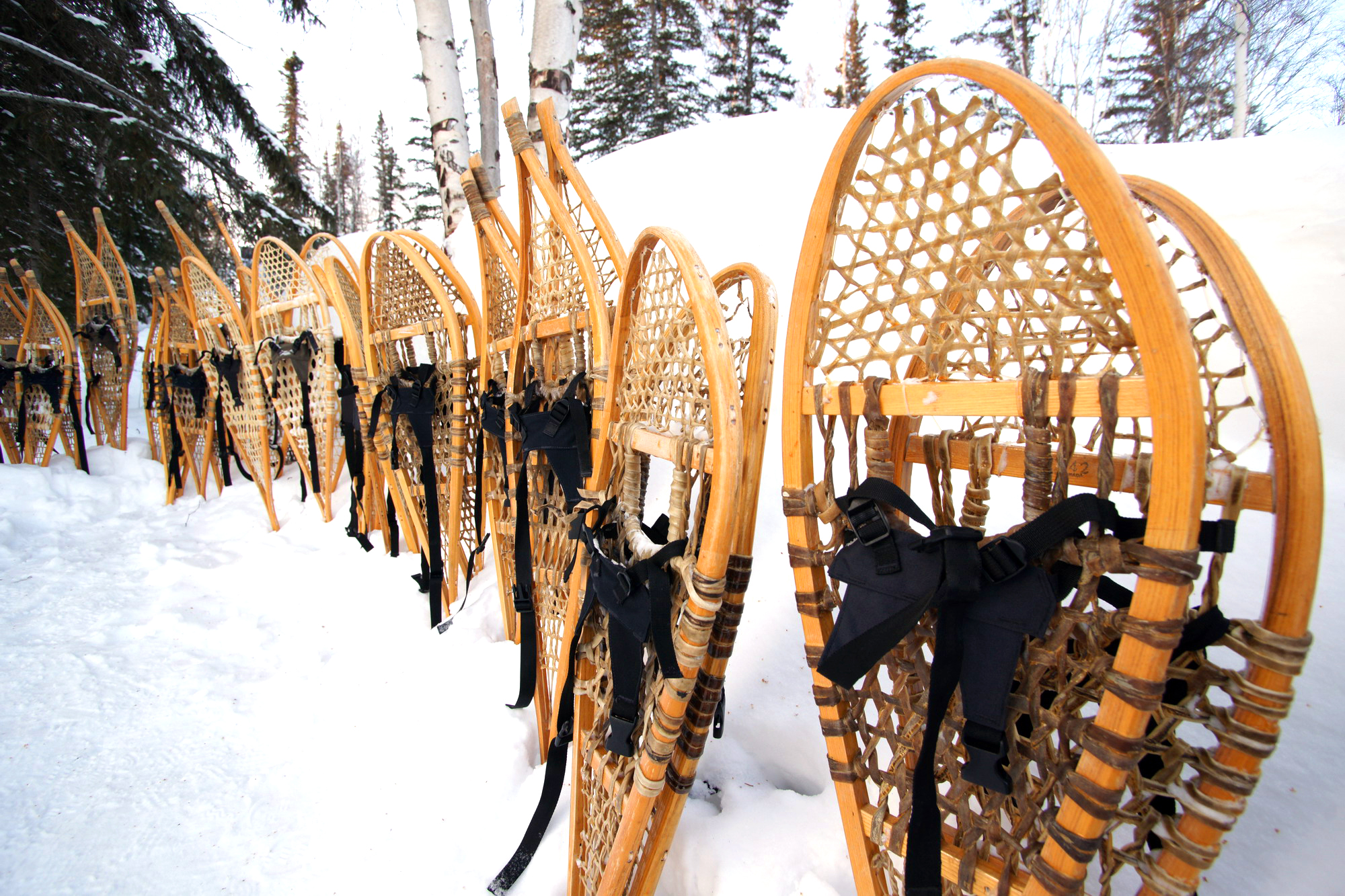 雪上を歩くための先住民の知恵「スノーシュー」 ©NWT Tourism