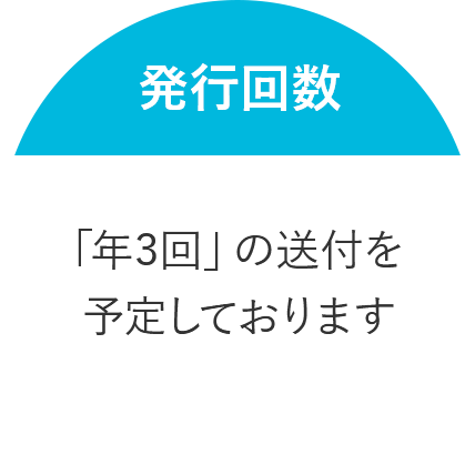 発行回数 「年3回」の送付を予定しております