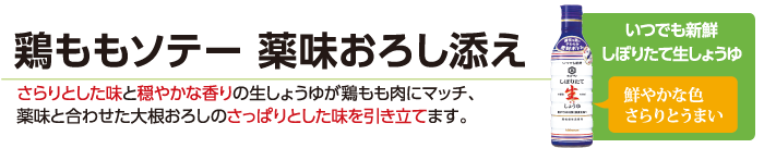 鶏ももソテー 薬味おろし添え