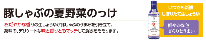 豚しゃぶの夏野菜のっけ