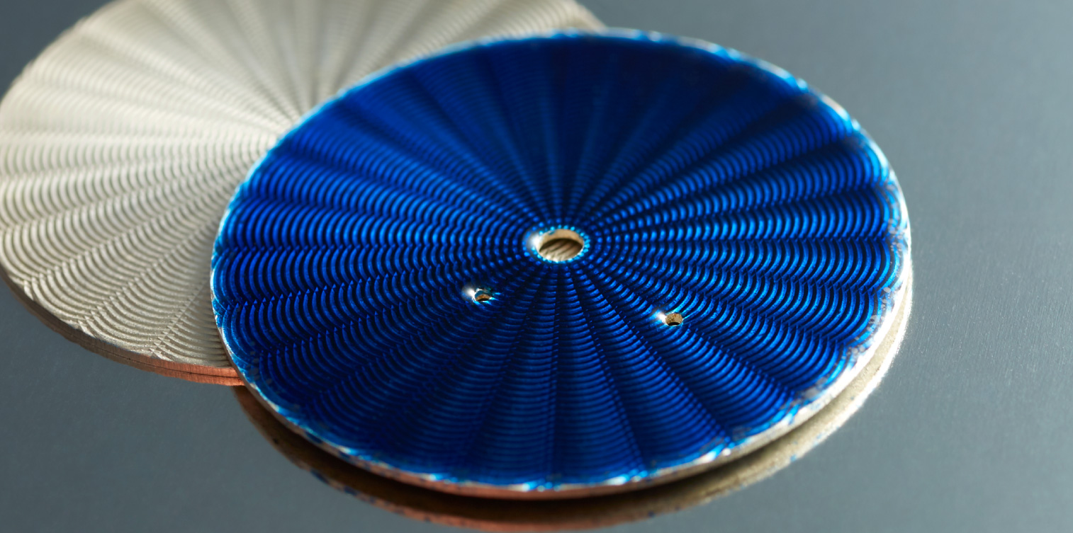 Shippo Dial with its exquisite transparent-blue, wavelike pattern