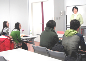 日本事情を学ぶ中国人学生たち（ウィンタースクール）