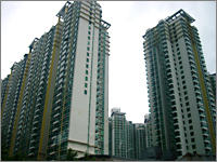 香港は鉛筆のようなマンションが多い