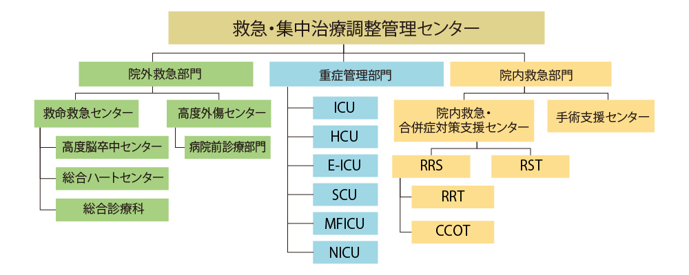 救急・集中治療調整管理センター　組織図