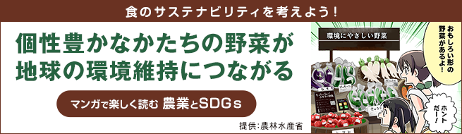 個性豊かなかたちの野菜が地球の環境維持につながる